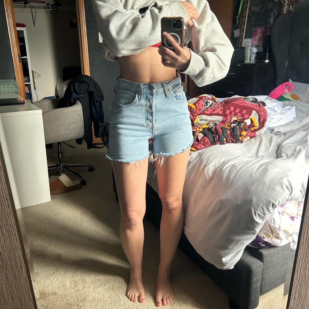 Levi's Blue Jean Shorts High-Waisted Classic